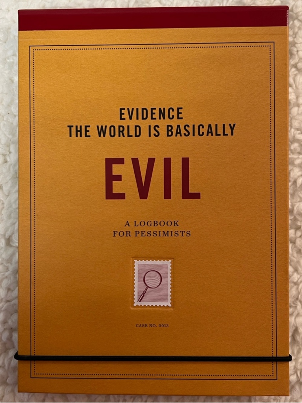 Knock Knock "Evidence the World is Basically Evil" Flip Top Notebook Journal